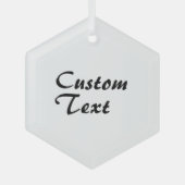 Personalisierter individuelle Name Ornament Aus Glas (Vorderseite)