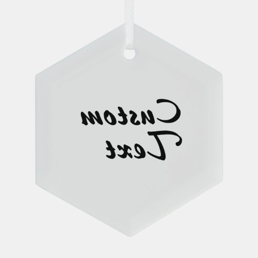 Personalisierter individuelle Name Ornament Aus Glas (Rückseite)