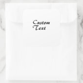 Personalisierter individuelle Name Quadratischer Aufkleber (Tasche)