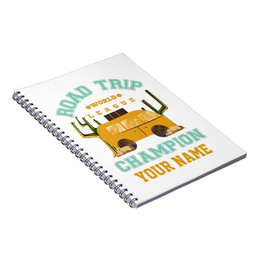 Personalisierter Individuelle Name Road Trip Noteb Notizblock (Rechte Seite)