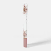 Personalisierter Individuelle Name Rosa Blüte iPhone Hülle (Rechte Seite)