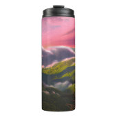 Personalisierter Individuelle Name Rosa Leuchtende Thermosbecher (Vorderseite)