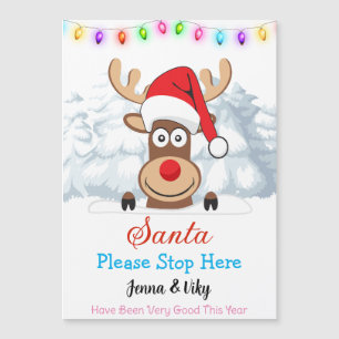 Personalisierter Individuelle Name - Santa, bitte  Magnetkarte