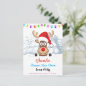 Personalisierter Individuelle Name - Santa, bitte Postkarte (Stehend Vorderseite)