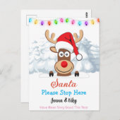 Personalisierter Individuelle Name - Santa, bitte Postkarte (Vorne/Hinten)