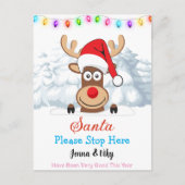 Personalisierter Individuelle Name - Santa, bitte  Postkarte (Vorderseite)