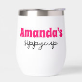 Personalisierter Individuelle Name Sippy Cup Wine (Links)