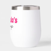 Personalisierter Individuelle Name Sippy Cup Wine (Rückseite)