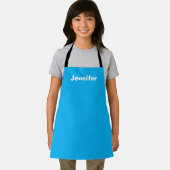 Personalisierter Individuelle Name Solid Color Sky Schürze (Insitu)