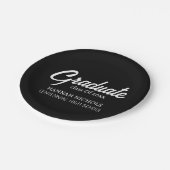 Personalisierter Individuelle Name Stilvoll Modern Pappteller (Schrägansicht)