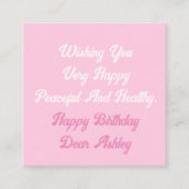 Personalisierter Individuelle Name Text Foto Glück Begleitkarte (Vorderseite)