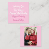 Personalisierter Individuelle Name Text Foto Glück Begleitkarte (Vorne/Hinten)