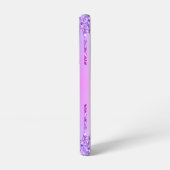 Personalisierter Individuelle Name Text Lila rosa Samsung Galaxy Hülle (Linke Seite)