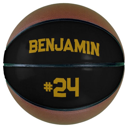 Personalisierter Individuelle Name und Anzahl Bask Basketball (Vorderseite)