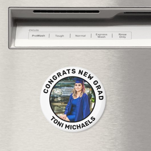 Personalisierter Individuelle Name und Foto Abschl Magnet (In Situ (Geschirrspüler))