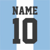 Personalisierter individuelle Name und Nummer Arge Aufkleber (Vorderseite)