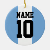 Personalisierter individuelle Name und Nummer Arge Keramik Ornament (Vorne)