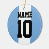 Personalisierter individuelle Name und Nummer Arge Keramik Ornament (Links)