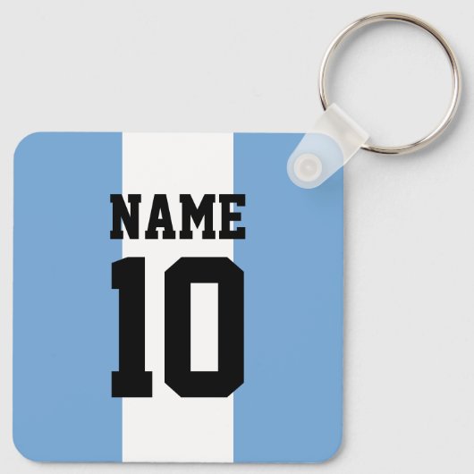 Personalisierter individuelle Name und Nummer Arge Schlüsselanhänger (Rückseite)