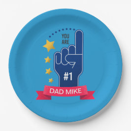 Personalisierter Individuelle Name Vatertag Pappteller