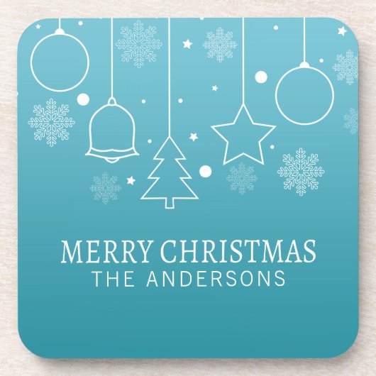 Personalisierter Individuelle Name Weihnachten | U Getränkeuntersetzer (Vorderseite)