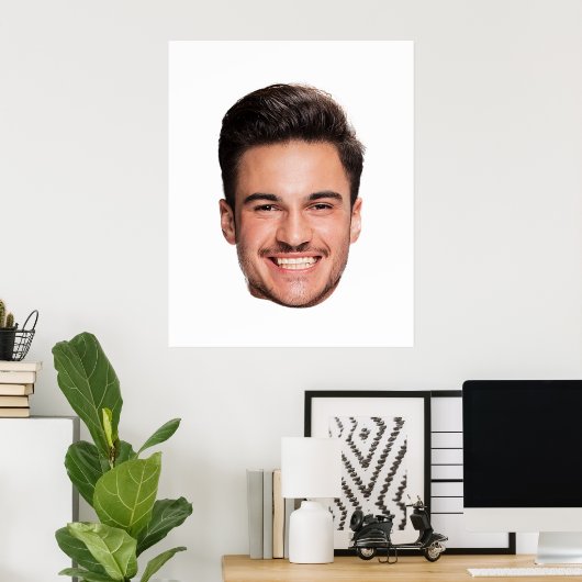 Personalisierter individueller Gesichtsvater  Poster (Heimbüro)