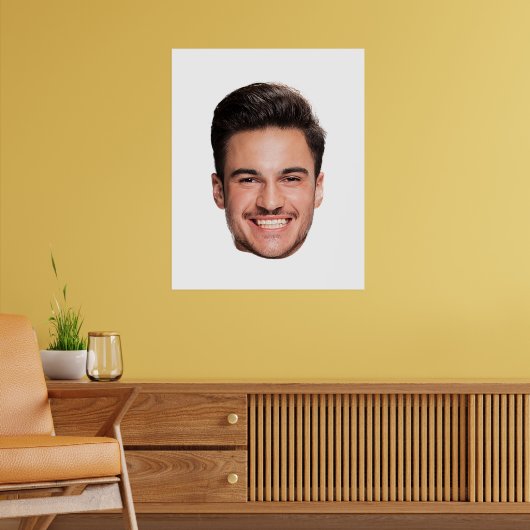 Personalisierter individueller Gesichtsvater  Poster (Wohnzimmer 2)