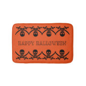 Personalisierter individueller Halloween-Schädel Badematte (Vorderseite)