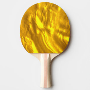 Personalisierter, individueller Mann mit goldener Tischtennis Schläger