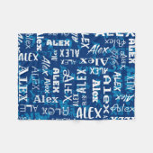 Personalisierter individueller Name für Alex Fleecedecke (Vorderseite (Horizontal))