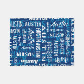 Personalisierter individueller Name für Austin Fleecedecke (Vorderseite (Horizontal))
