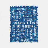 Personalisierter individueller Name für Austin Fleecedecke (Vorderseite)