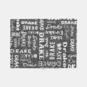 Personalisierter individueller Name für Drake Fleecedecke (Vorderseite (Horizontal))