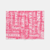 Personalisierter individueller Name für Fleecedecke (Vorderseite (Horizontal))