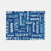 Personalisierter individueller Name für Jesaja Fleecedecke (Vorderseite (Horizontal))