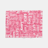Personalisierter individueller Name für Lucy Fleecedecke (Vorderseite (Horizontal))