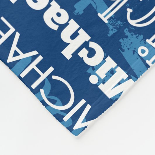 Personalisierter individueller Name für Michael Fleecedecke (Ecke)