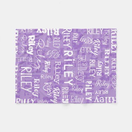 Personalisierter individueller Name für Riley Fleecedecke (Vorderseite (Horizontal))