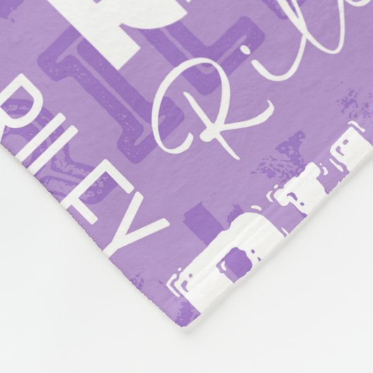 Personalisierter individueller Name für Riley Fleecedecke (Ecke)