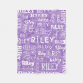 Personalisierter individueller Name für Riley Fleecedecke (Vorderseite)