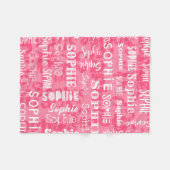 Personalisierter individueller Name für Sophie Fleecedecke (Vorderseite (Horizontal))