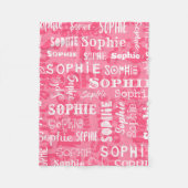 Personalisierter individueller Name für Sophie Fleecedecke (Vorderseite)