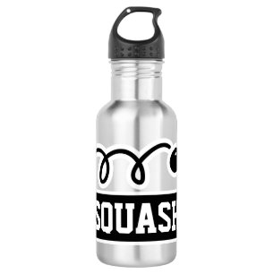 Personalisierter individueller Name Squash Sportar Edelstahlflasche