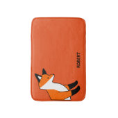 Personalisierter, individueller Tierfoxorange Badematte (Vorderseite Vertikal)