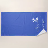 Personalisierter Indoor Spinning Cycle Strandtuch (Vorderseite)