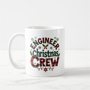 Personalisierter Ingenieur Weihnachts-Crew Kaffeetasse