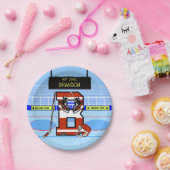 Personalisierter Initial B Eishockey Pappteller (Party)