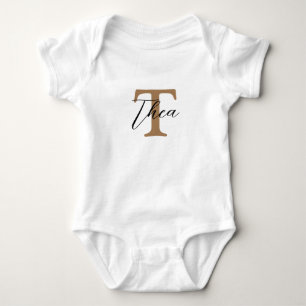 Personalisierter Initial- und Name Baby Strampler