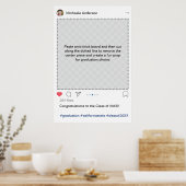 Personalisierter Instagram Abschluss Foto Prop Poster (Küche)
