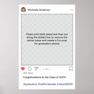 Personalisierter Instagram Abschluss Foto Prop Poster
